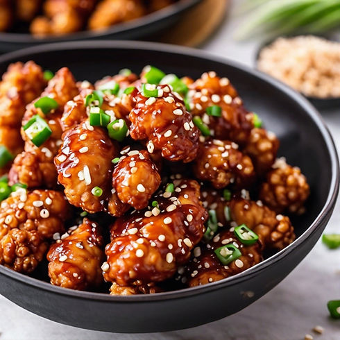 Korean glazed fried popcorn chicken garn